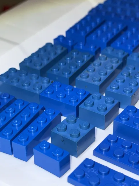 LEGO blue blocks planks pieces parts blocks lot