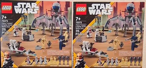 (2) LEGO Star Wars 75372 Clone Trooper & Battle Droid Battle Pack 215 pcs 7+