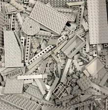 Lego Lot by Color 1/2 LB Pound  Color Sorted Bulk - light gray