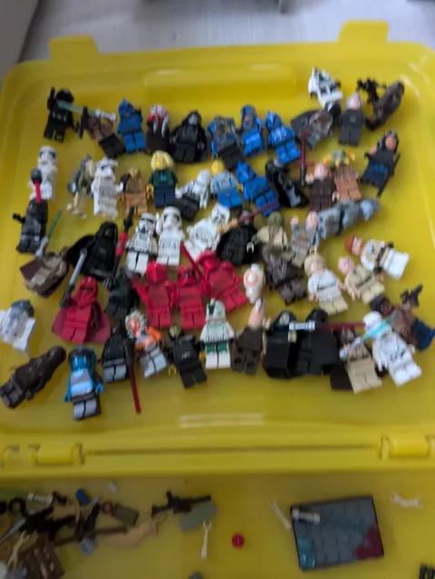 Lot of 55+ LEGO Star Wars Minfigures Plus Starwars Partial Ships Used