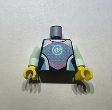 Lego Minifigure Upper Torso Shirt Wetsuit Aqua Blue Pink New 71052 City
