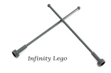 2 LEGO Dark Bluish Grey Antenna 8 Studs High Whip 8H Space (2569) - 2 Pieces