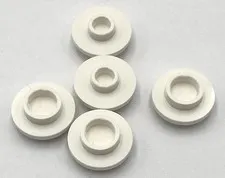 Lego 5 New White Minifigure Utensil Tea Saucers w/ Hollow Stud Parts
