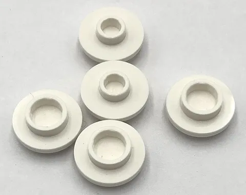 Lego 5 New White Minifigure Utensil Tea Saucers w/ Hollow Stud Parts