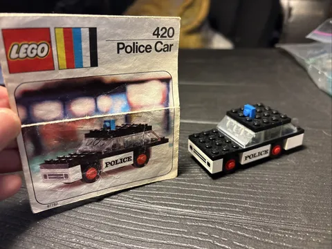 Lego vintage 420 Police Car with INSTRUCTIONS, COMPLETE! 