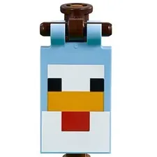 LEGO Minecraft The Chicken Coop Flag Banner Sign