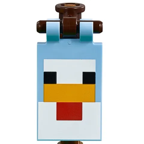 LEGO Minecraft The Chicken Coop Flag Banner Sign