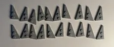 LEGO x10 Light Bluish Gray Wedge, Plate 4 x 2 Left,  and x10 Right Pointed