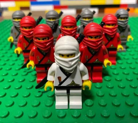 LEGO Minifigure Castle Ninja Red WhiteLot Set Bulk Sale