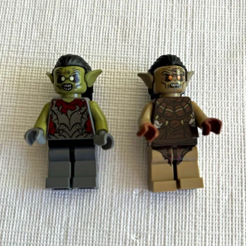 LEGO Lord of The Rings Moria Orc (olive green)  & Hunter Orc minifigs