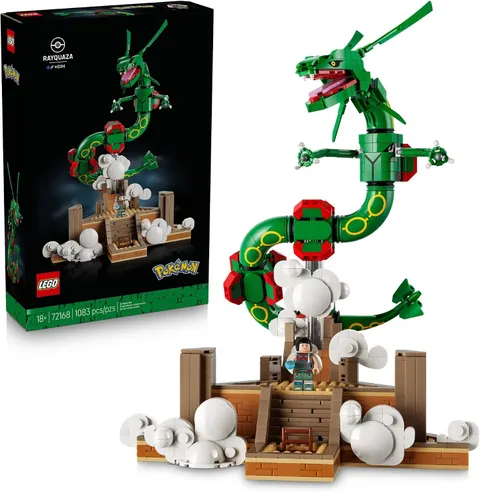 LEGO Pokémon Rayquaza 72168 | Collectible Building Set for Adults, Ages 18+, Pos