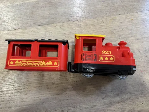 LEGO Duplo 10874 #925 Motorized Red Locomotive Train with Passenger Car - Works