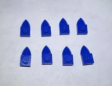 Lego Lot Of 8 Bright Blue 1x1 Plate With Tooth Teeth New Part Spike