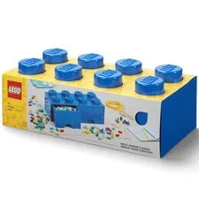 LEGO: Storage Brick Drawer 8, Bright Blue, Plastic, Stackable, Kids & Adults