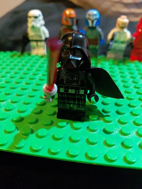 LEGO DARTH VADER MINIFIGURE STAR WARS REBELS SITH LORD W LIGHTSABER (WHITE HEAD)