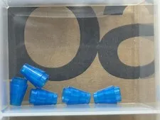 LEGO Parts - Satin Trans-Dark Blue Cone 1 x 1 with Top Groove - No 4589b - QTY 5