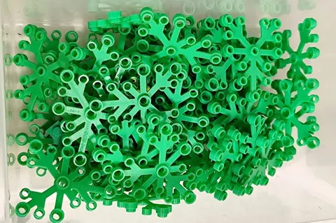8x LEGO 2417 Plant Leaves 6x5 Light Green Lot 8 Pieces