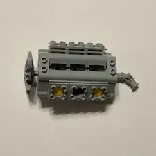 LEGO Technic V6 Engine Light-Bluish Gray Block - MOC Ready - READ DESCRIPTION