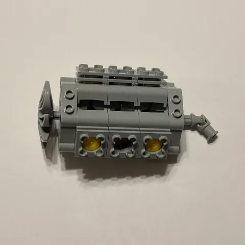 LEGO Technic V6 Engine Light-Bluish Gray Block - MOC Ready - READ DESCRIPTION