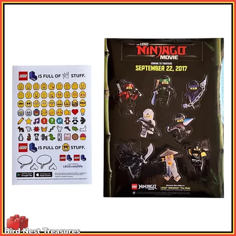 Lot of 2 LEGO STICKER SHEETS—Ninjago & LEGO LIFE Minifig, Both Complete NEW