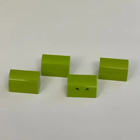 Lego 37352 Lime Green Replacement Parts Pieces Lot of 4