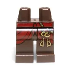 LEGO Minifigure Hips and Legs with Dark Red Robe and Two Gold Keys Lotr
