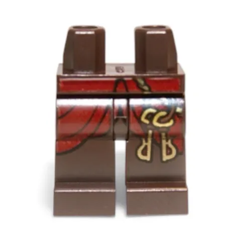 LEGO Minifigure Hips and Legs with Dark Red Robe and Two Gold Keys Lotr