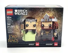 LEGO Brickheadz 40632 Lord of the Rings Aragorn & Arwen LoTR Sealed NIB