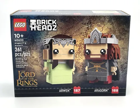 LEGO Brickheadz 40632 Lord of the Rings Aragorn & Arwen LoTR Sealed NIB