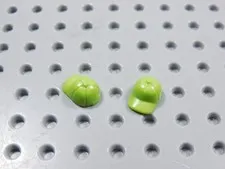 LEGO Lot of 2 Lime Green Small Animal Baseball Cap Hat w/ Pin Minifig BI