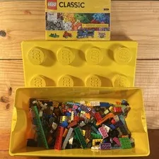 LEGO Yellow 8-Stud Storage Brick Bin 1 lb 1 oz Bulk Pieces 10696 Manual
