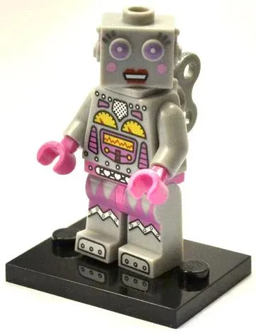 LEGO® Minifigure col11-16 Lady Robot Series 11 Complete Set w/Stand & Access