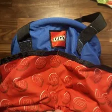 New LEGO STORAGE Bin Bucket Travel Collapse Bag Carry Organizer Red Blue Tote
