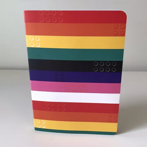 LEGO X TARGET Collab Journal Notebook Multi Color Stripe 5"x 7" - Brand New