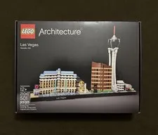 DAMAGED BOX LEGO Architecture Las Vegas 21047 Nevada Skylines Landmark Retired