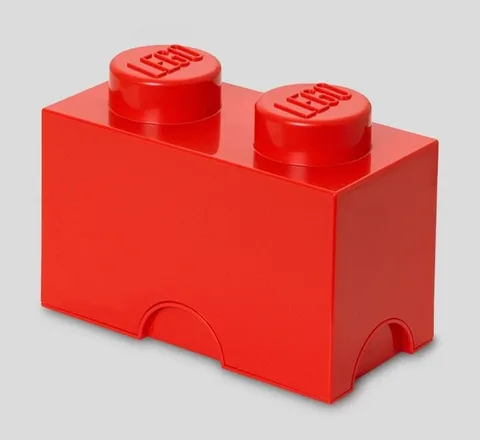LEGO - 1 x 2  Storage Brick - Red
