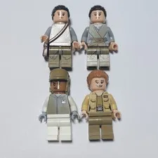Star Wars Lego Female Minifigures Lot Of 4 Rey Lt Connix Hoth Rebel