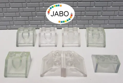 (R10/4/7) LEGO 8x 3039 Roof Tile Sloping Tile 2x2 Transparent Clear 45°