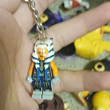 LEGO Minifigure Keychain with Chain & Ring Attached, Plastic Minifigure