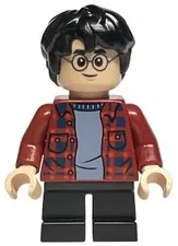 LEGO® Minifigure Harry Potter hp233 Harry Potter Dark Red Plaid Flannel Shirt Bl