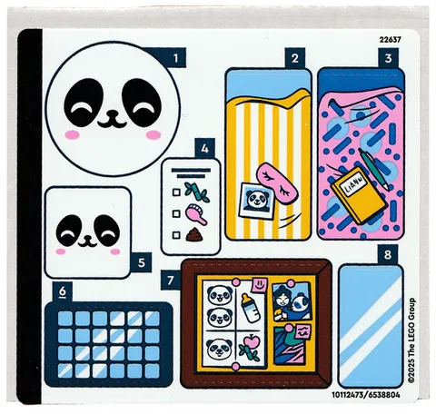 LEGO STICKER SHEET 42648 PANDA SANCTUARY from set New & Genuine