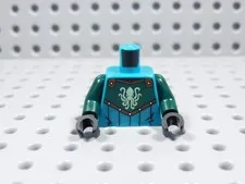 LEGO Bright Bluish Green Printed Kraken Torso Castle Minifig BT