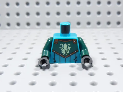 LEGO Bright Bluish Green Printed Kraken Torso Castle Minifig BT