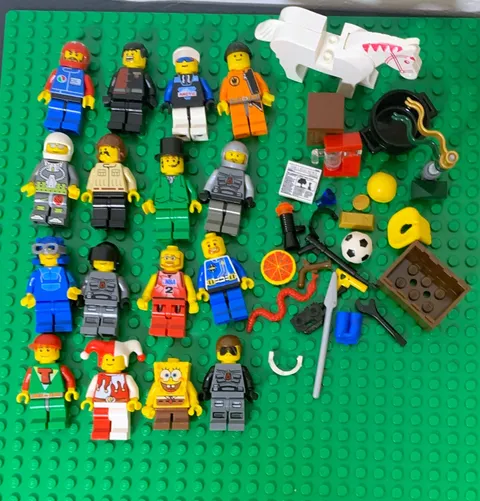 40 Piece Lego Minifigues Accessories Lot Space NBA Spongebob Alien Kingdom Horse