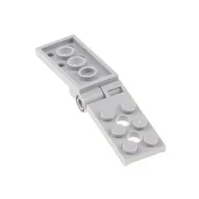 1x LEGO Hinge Plate 2x4 Light Gray Gray Pin 3 Holes 98285 98286