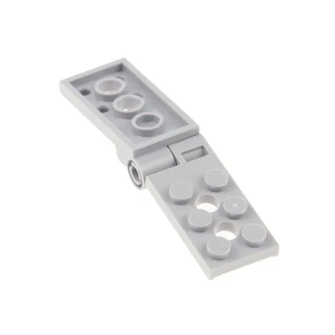 1x LEGO Hinge Plate 2x4 Light Gray Gray Pin 3 Holes 98285 98286