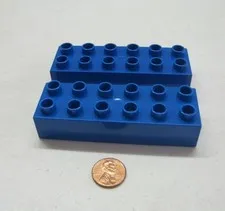 Lego Duplo 2 2x6 BLUE BRICKS BLOCKS Building Block House