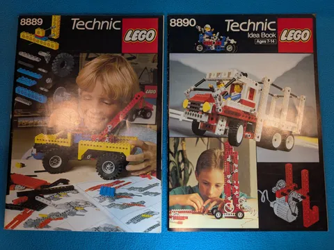 Vintage LEGO Idea Books: Technic 8889 & 8890 - Instructions Manuals From 1988