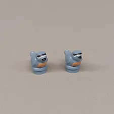 Lot of 2 New LEGO Birds (Sand Blue / Chickadees) - City, Farm, Castle, Pirates