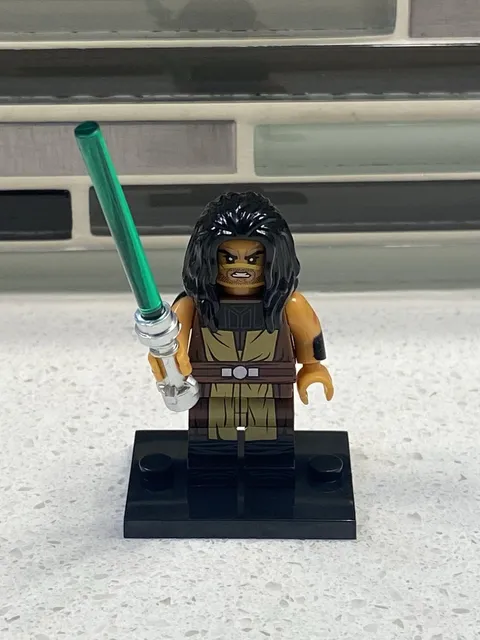 Custom Quinlan Vos Jedi Master Minifigure - Star Wars